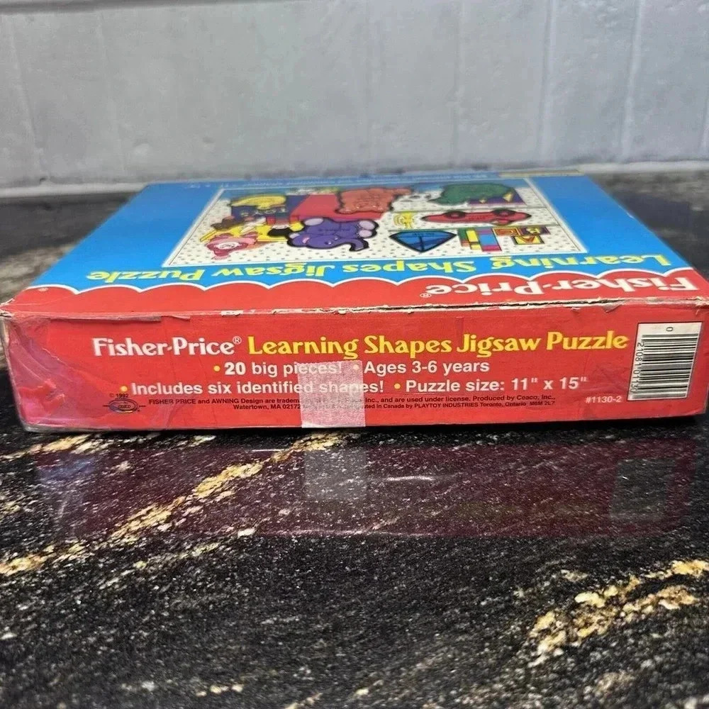 Vintage Fisher-Price LEARNING SHAPES Jigsaw PUZZLE Little People Age 3-6 - Picture 6 of 10